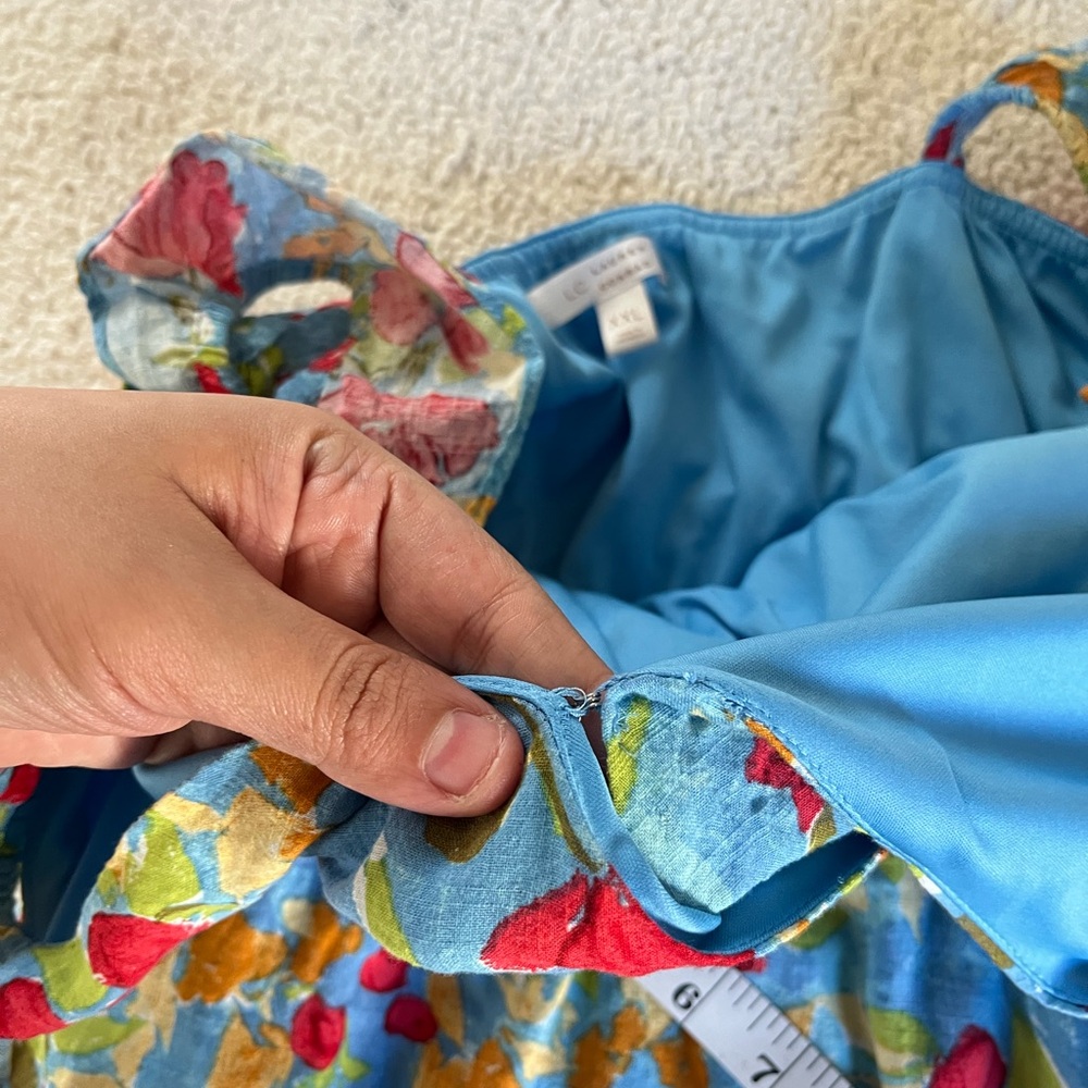 LC Lauren Conrad Blue cottage romantic floral  Dress XXL - Picture 6 of 9